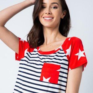 Stars and stripes top